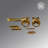 Gate Latch Set Solid Brass Ring Twist 7.25" L Heavy Duty Renovators Supply
