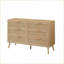 Commodes avec 6 tiroirs en rotin, naturel l 47,2 po x P 15,8 po x H 30 po | Panneau de particules | Naturel