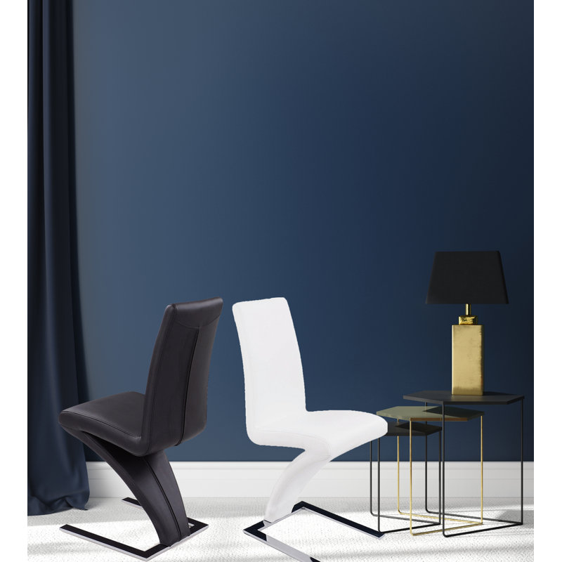 Chaise rembourrée Amrane, Blanc