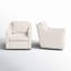 Fauteuil pivotant rembourré avec coussin de dossier large et large Bronnen-1590351809