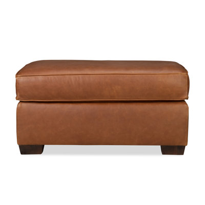 Mishal Leather Ottoman