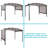 12 Ft. W x 9 Ft. D Steel Pergola with Canopy-61494986