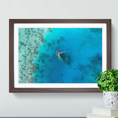 Shipwreck in the Maldives - Picture Frame Graphic Art Print