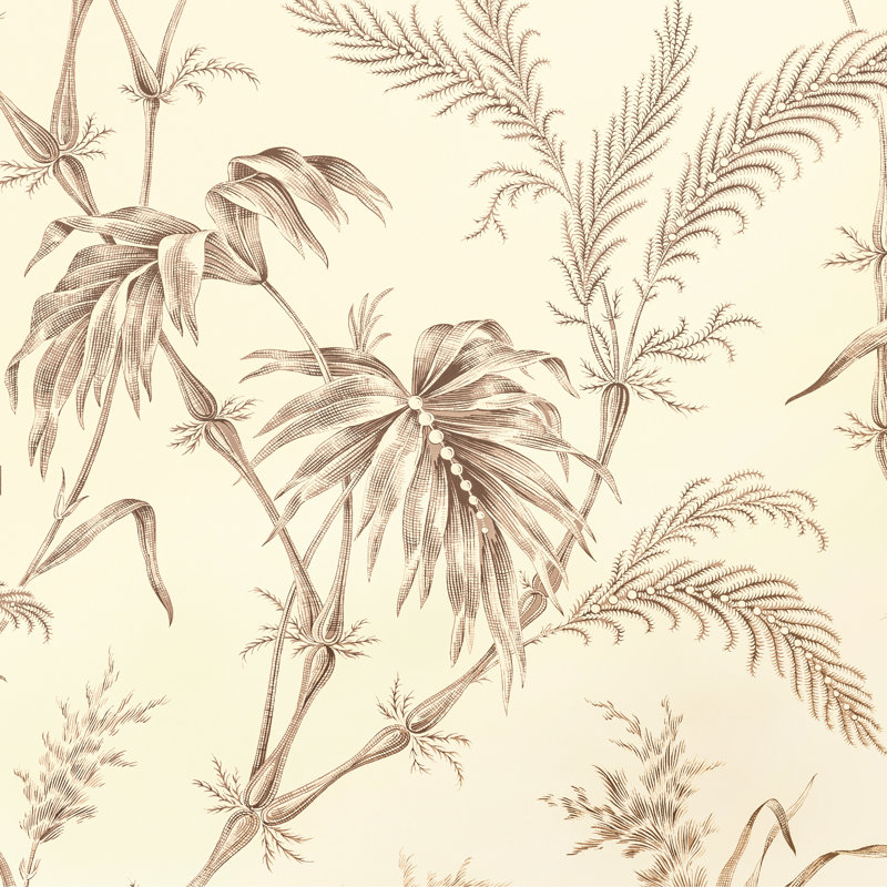 Louverne Lauziere 30' L x 20" W Wallpaper Roll, Taupe