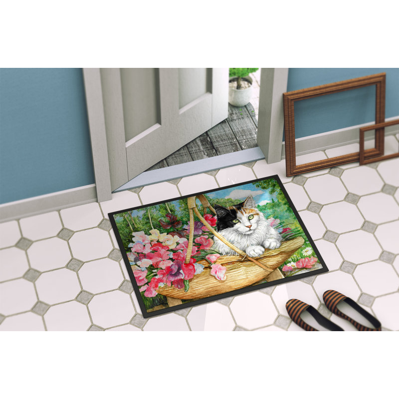Tapis d'extérieur antidérapant pour chat Wamego, Rectangle 1 pi 6 po x 2 pi 3 po
