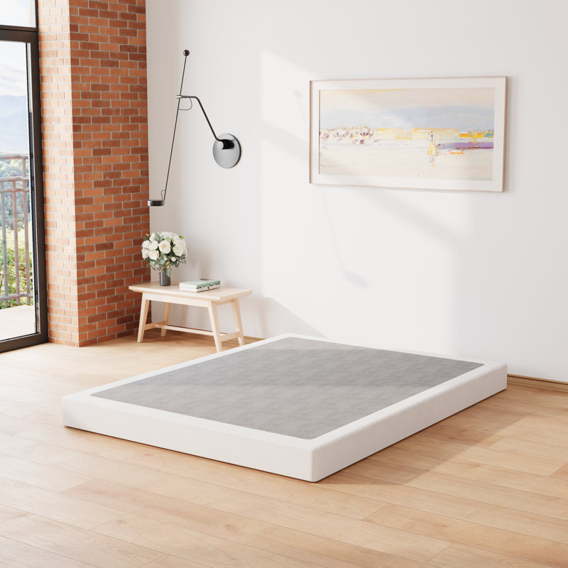 6 Inch Twin Metal Smart Box Spring With Quick Assembly, Mattress Foundation, Strong Metal Frame, Easy Assembly, Queen
