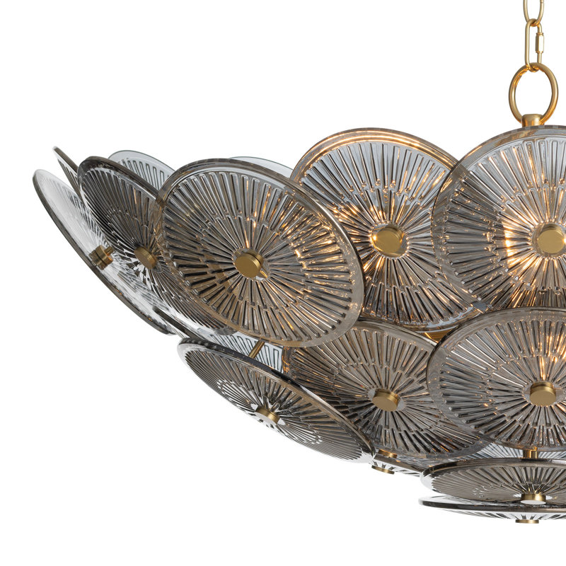 Holly 9 - Light Chandelier, Smoke