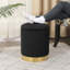 Repose-pieds rond avec rangement en velours-29801706