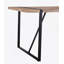 Table de salle à manger de 55 po en bois aggloméré rectangulaire industriel moderne de couleur bois pour 4 à 6 personnes, avec plateau en bois d'ingénierie de 1,5 po d'épaisseur et pieds en métal noir, pour l'écriture-1878563920
