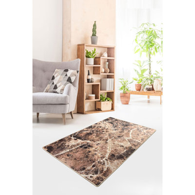 Tapis de qualité supérieure (5,2 x 7,5 pi), 100% polyester, hauteur de velours de 0,2 po | Antibactérien, antidérapant, dessous lavable à la machine | Conception élégante pour le décor du salon et de la chambre à coucher, douce et durable