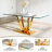 Glass Top Metal Base Dining Table With 4 Velvet Dining Chairs,5 - Piece Pedestal Dining Set-106913221-106913217