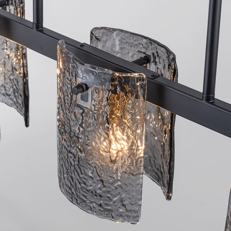 Lustre linéaire à 5 lumières pour îlot de cuisine Beth