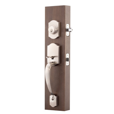 Heritage Handle With Lever And Deadbolt Universal/Reversible Entry Set