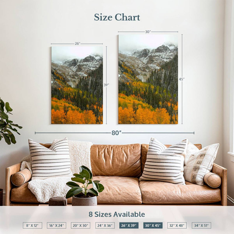 Aime Orange Flames, 39" H x 26" W