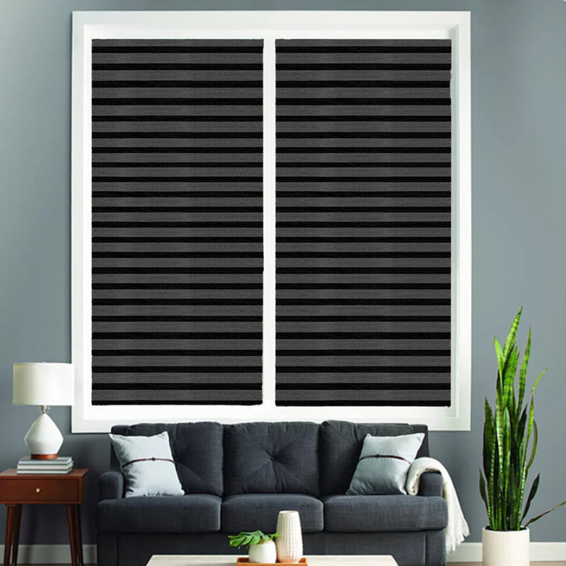 Rideau de balcon pare-soleil isolant et résistant à la chaleur Blackoutes rideaux Punch Frees Installation, Black
