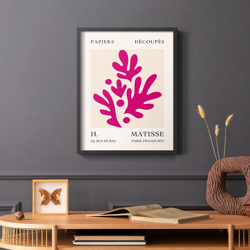 Matisse CLX III, reproduction encadrée - bois massif, Noir, H 14 po x l 11 po