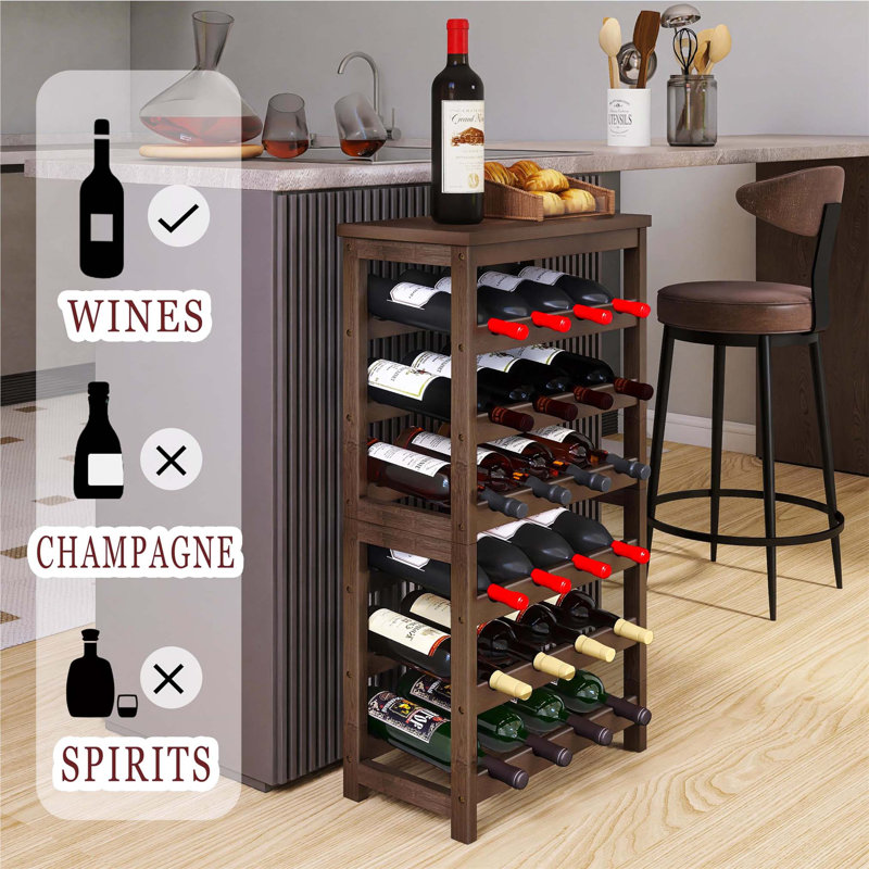 Bacote Wine Bottle Rack, Mahogany