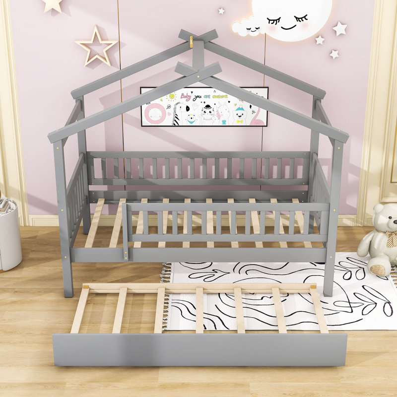 Quiogue Daybed with Trundle, Gray, Twin