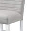 Ensemble de 2 chaises à hauteur de comptoir en velours gris et blanc à finition brillante élisaveta (ensemble de 2)