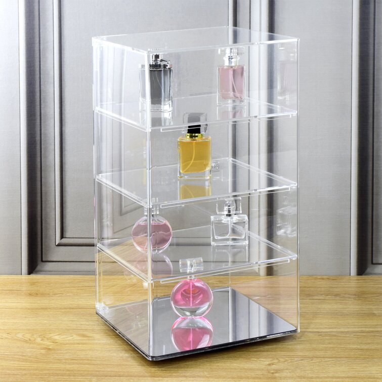 3 Tier Clear Acrylic Trading Card Display Case, Wall Mounted