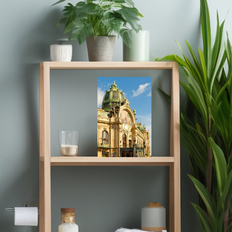 Czech Republic Prague - The Municipal House - Art Nouveau Decoration Of Exterior by Frank Chmura - Wrapped Canvas Print