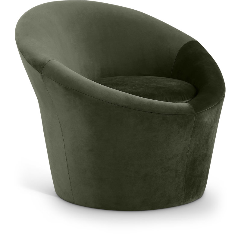 Fauteuil d'appoint en velours Tristan, Velours vert