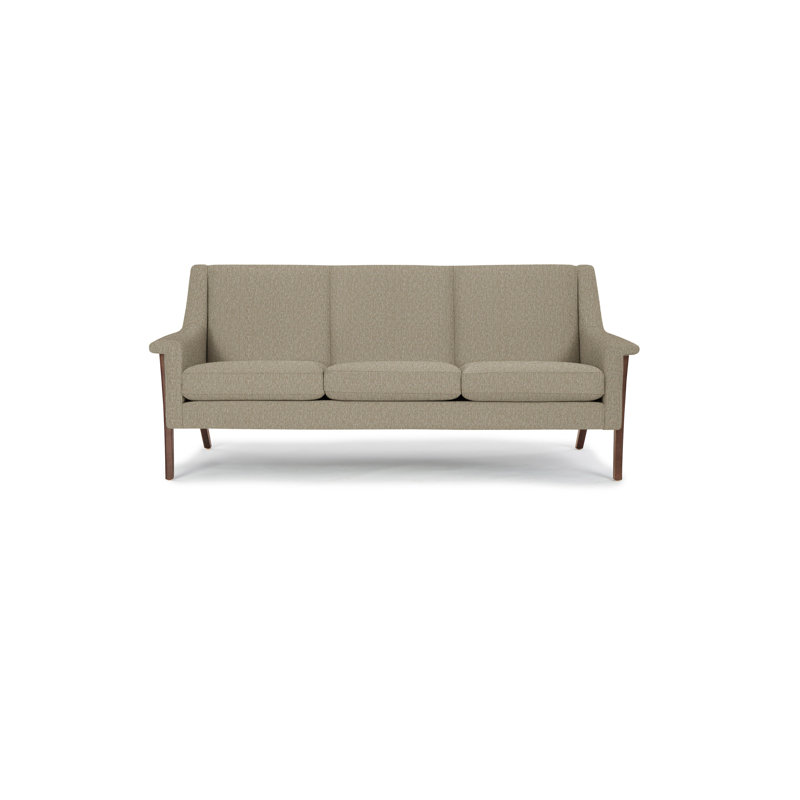 Arlo Sofa, Walnut, Smoke Polyester