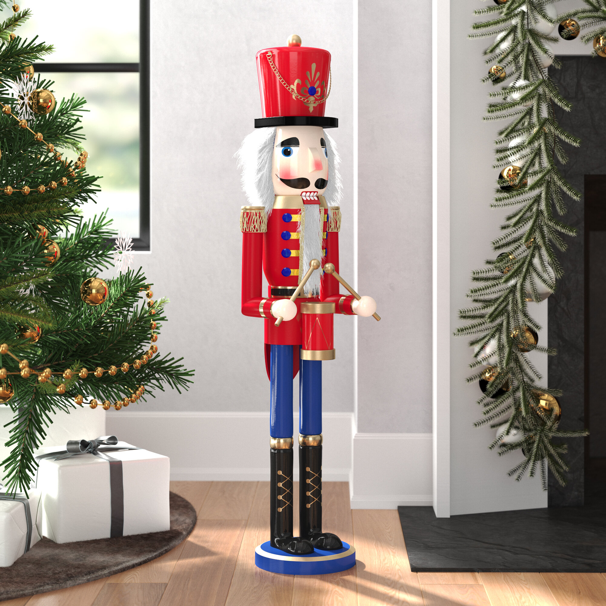 Three Posts™ Nutcracker Drummer Soldier in Red & Reviews | Wayfair