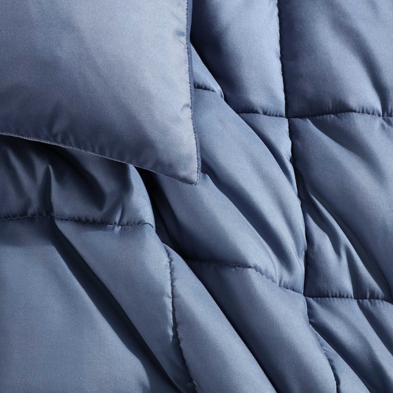 Ensemble d'édredon en peluche réversible Calvin Klein, Bleu, Édredon simple très long + 4 pièces supplément