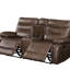 Causeuse inclinable en cuir brun GEL Match
