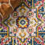 Tapis bleu / beige Brooklyn-1544614010
