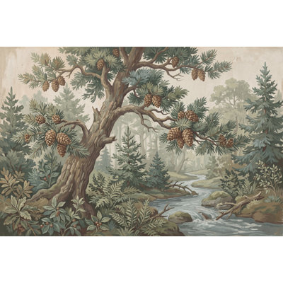Papier peint Misty Woods Forest Landscape
