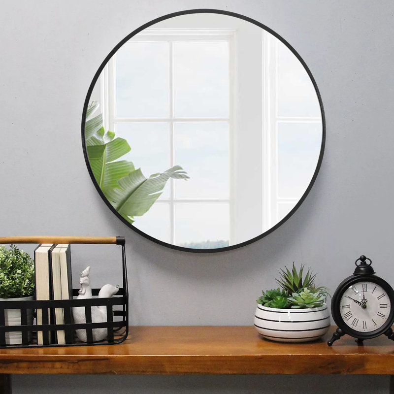 Hashtag Home Elberta Metal Round Wall Mirror & Reviews | Wayfair