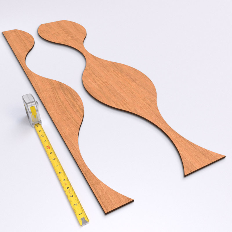 Ozark Cherry Wood Decorative Slat Wall Panel Kit, 47" x 9"
