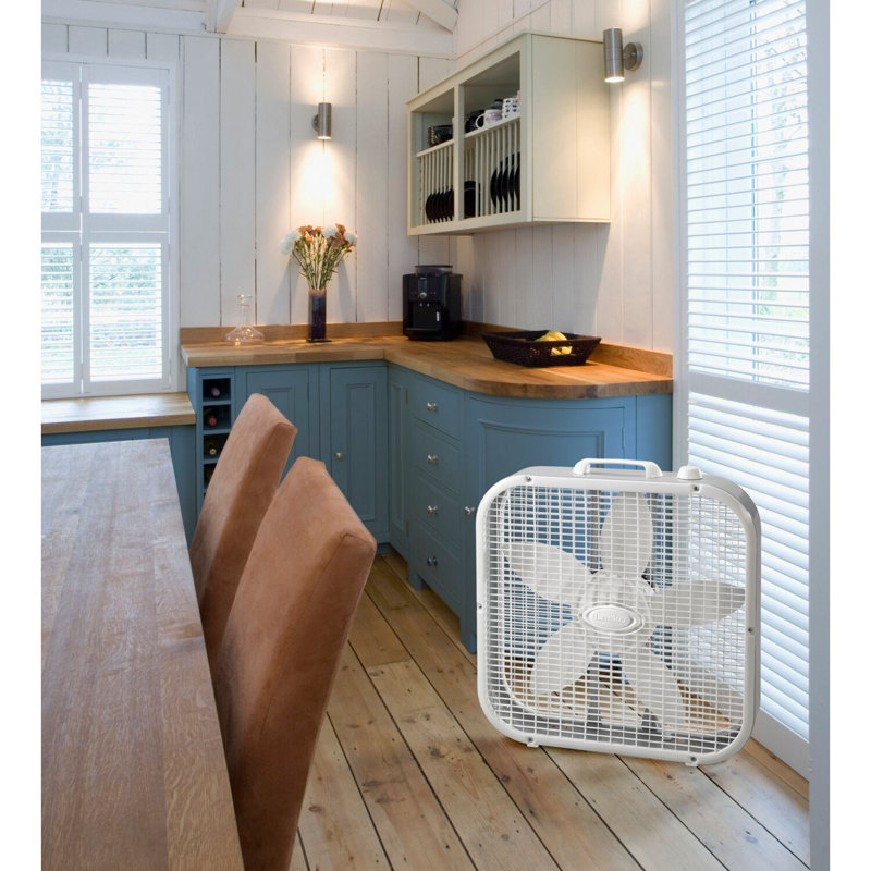 Lasko 21.75'' Box Fan, White