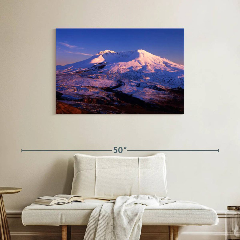 Mont St Helens, coucher de soleil, H 26 po x l 39 po