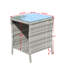 Table basse d'extérieur 1 table basse avec verre trempé transparent-275046872