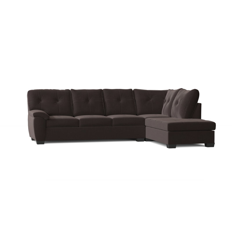 Ardme Upholstered L-Shaped Sectional Right Hand Facing, Oscar Coffee