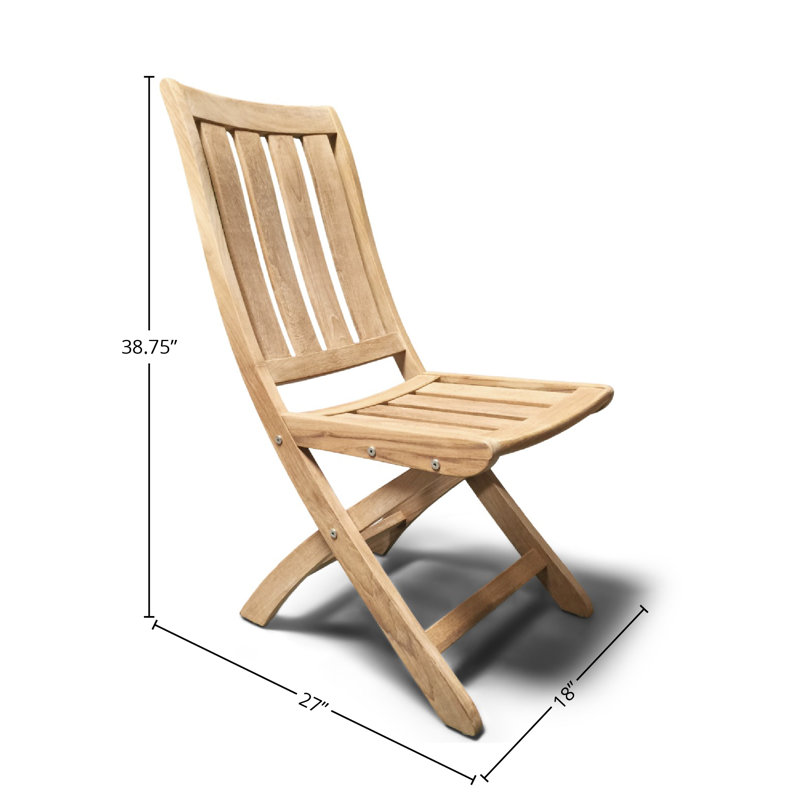Folding Teak Patio Dining Chair