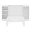 Lit escamotable en bois de conception compacte avec tablettes de chevet et garde-robe