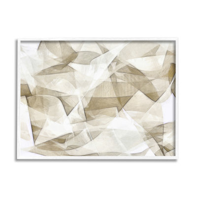 «Neutral Abstract» plie des formes blanches et beiges de Alonzo Saunders
