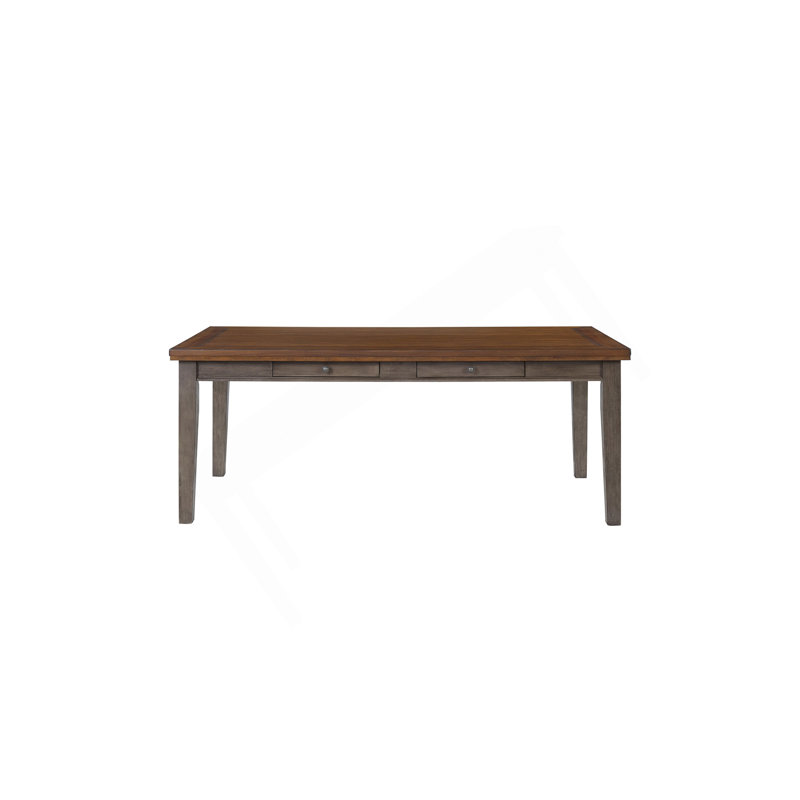 Casual Two Tone 6 Drawer Dining Table