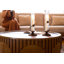 Table basse élégante et moderne avec motif cannelé à la main