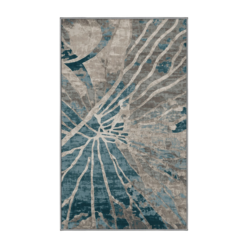 Tapis gris soyeux et moelleux