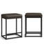 Tabouret de comptoir de cuisine moderne taupe foncé de 24 po avec repose-pieds rembourré Borough-115273438-72244468-55602656