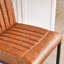 Tabouret de bar en similicuir - Structure en métal noir robuste et siège rembourré-125536060