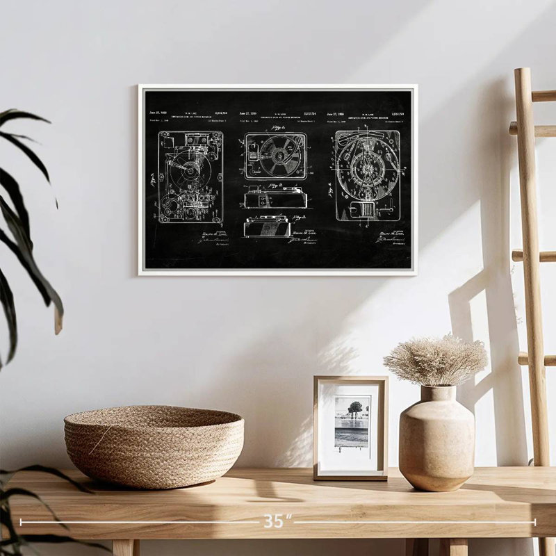 Mécanisme combiné de son et image, Cadre flottant doré, 40 po x 27 po