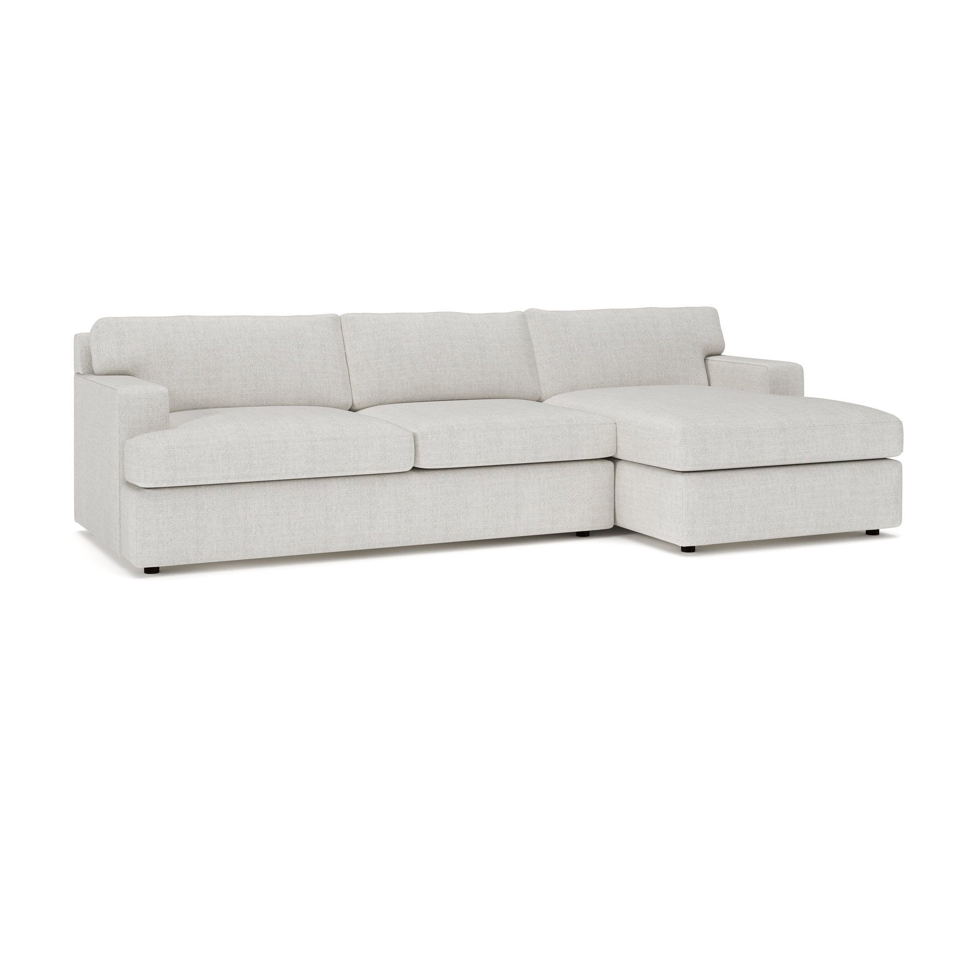Cleo 2-Piece Upholstered Sectional, Right Hand Facing, Monique Oyster Polyester