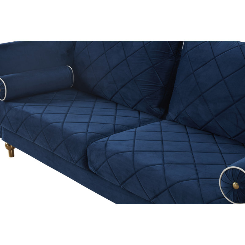 Sipario Vita Velvet Sofa, Blue