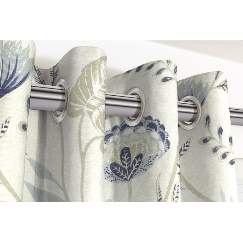 Redruth Cotton Blackout Sliding Panel Pair, Width 116 x Drop 182 cm